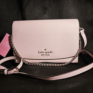 Kate Spade Carson Convertible Crossbody Light Pink With Gold chain New